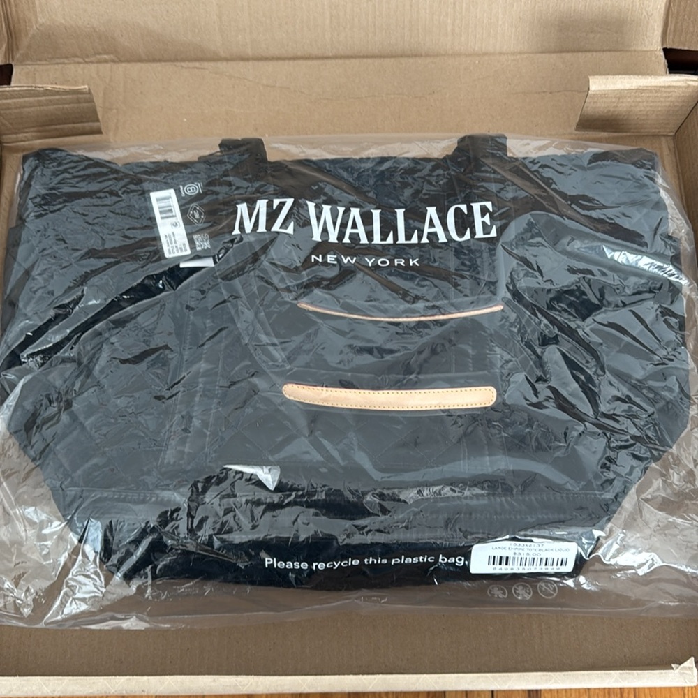 MZ Wallace Large Black Liquid Empire Tote - Picture 4 of 4